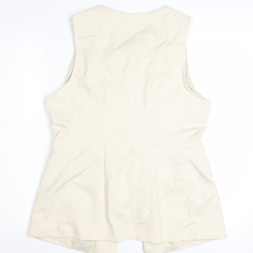 Marks and Spencer Women Beige Sleeveless Tunic Blouse Size 14
