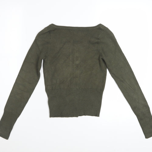 Marks and Spencer Women’s Green XS Scoop Neck Button Cardigan