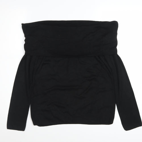 Marks and Spencer Women’s Black Off Shoulder Knit Top Size 12
