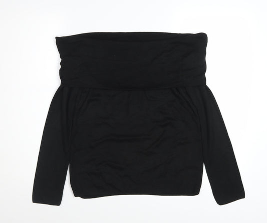 Marks and Spencer Women’s Black Off Shoulder Knit Top Size 12