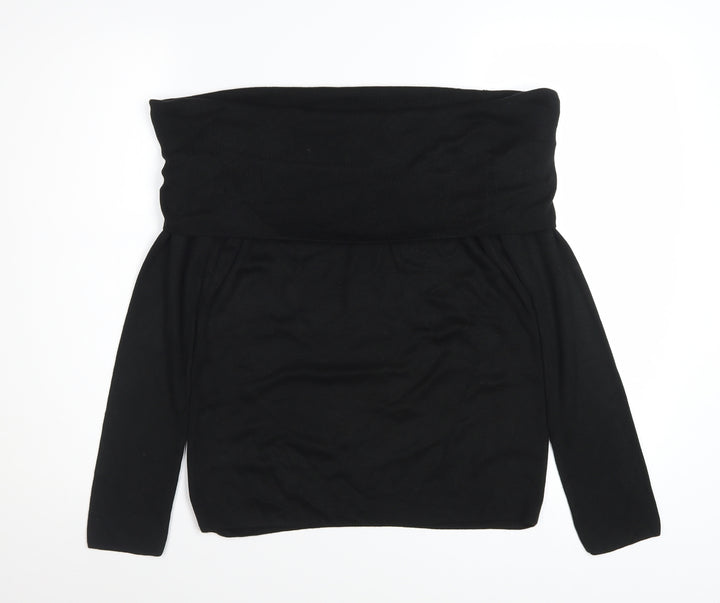 Marks and Spencer Women’s Black Off Shoulder Knit Top Size 12