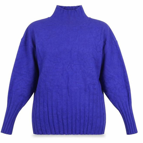 Marks and Spencer Women’s Blue Roll Neck Viscose Jumper Size 12