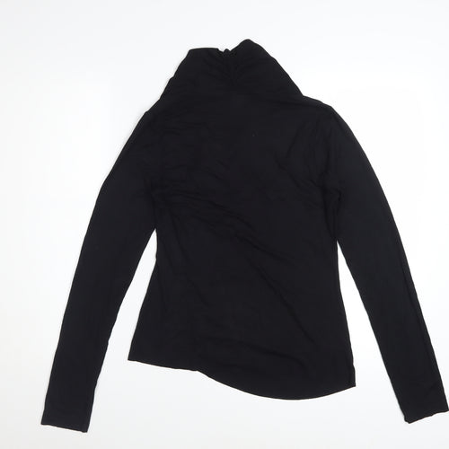 Peruvian Connection Women’s Black Wrap Jersey Blouse Size M