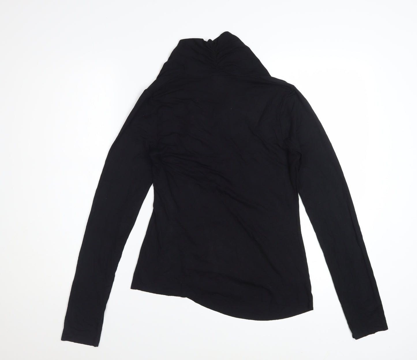 Peruvian Connection Women’s Black Wrap Jersey Blouse Size M