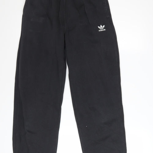 Adidas Womens Black Jogger Trousers Size 4 Cotton Blend