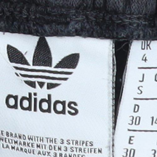 Adidas Womens Black Jogger Trousers Size 4 Cotton Blend