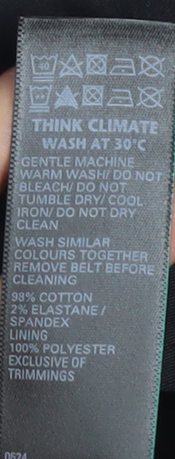 Marks and Spencer Womens Black Petite 14 Trench Coat Belted Mid-Length