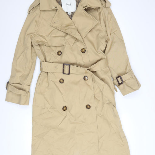 Marks and Spencer Women's Beige Petite Trench Coat Size 6