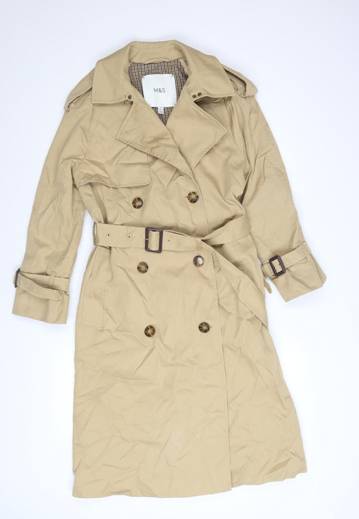 Marks and Spencer Women's Beige Petite Trench Coat Size 6
