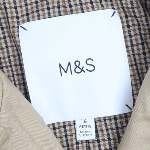 Marks and Spencer Women's Beige Petite Trench Coat Size 6