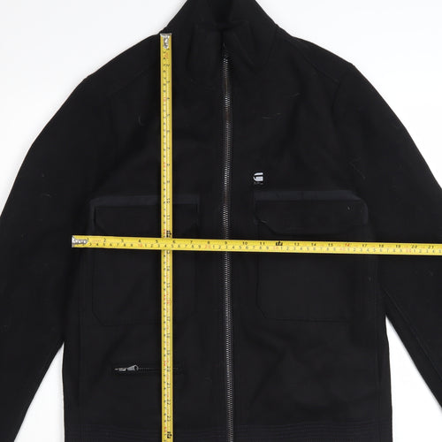 G-Star RAW Men's Black Wool Bomber Jacket Size S Full Zip Casual