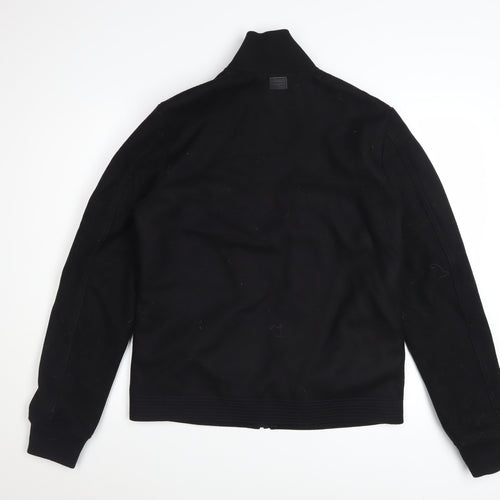 G-Star RAW Men's Black Wool Bomber Jacket Size S Full Zip Casual