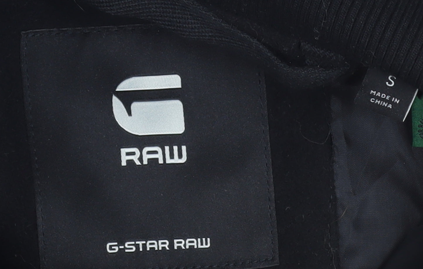 G-Star RAW Men's Black Wool Bomber Jacket Size S Full Zip Casual
