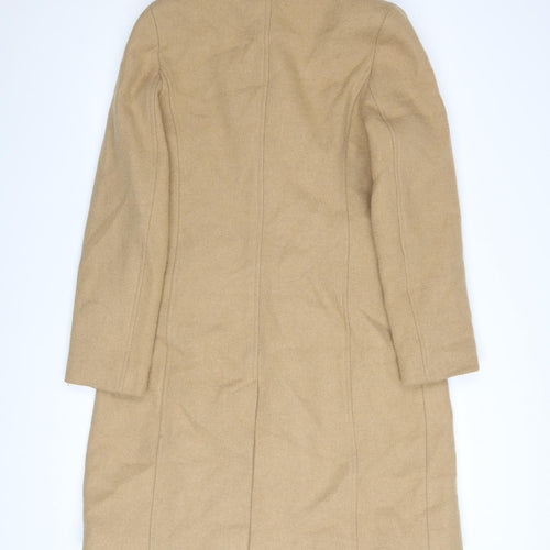 Monsoon Women’s Beige Wool Blend Long Overcoat Size 12