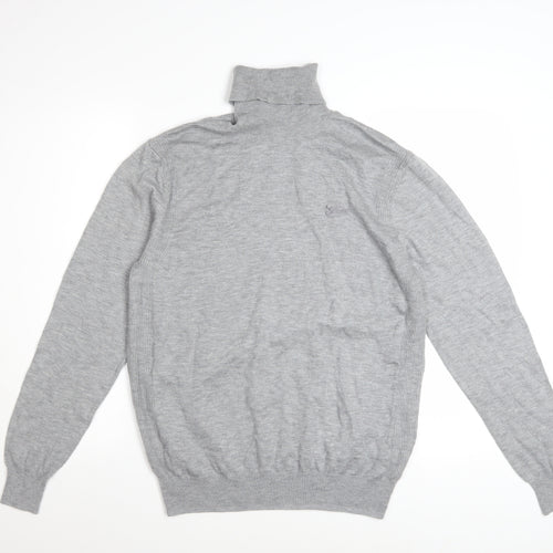 Guess Men's Grey Roll Neck Knit Jumper Size L