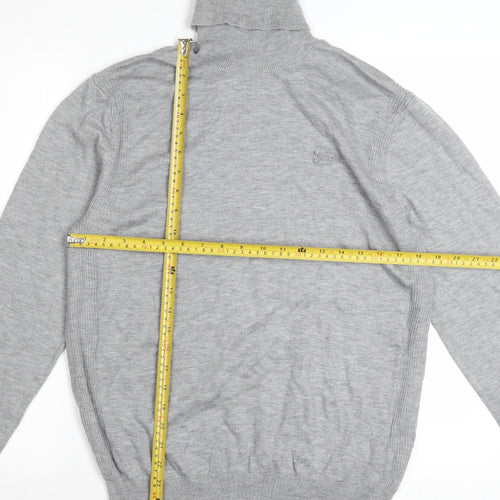 Guess Men's Grey Roll Neck Knit Jumper Size L
