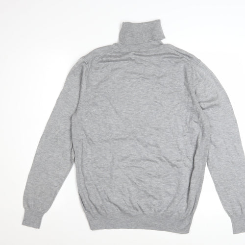 Guess Men's Grey Roll Neck Knit Jumper Size L