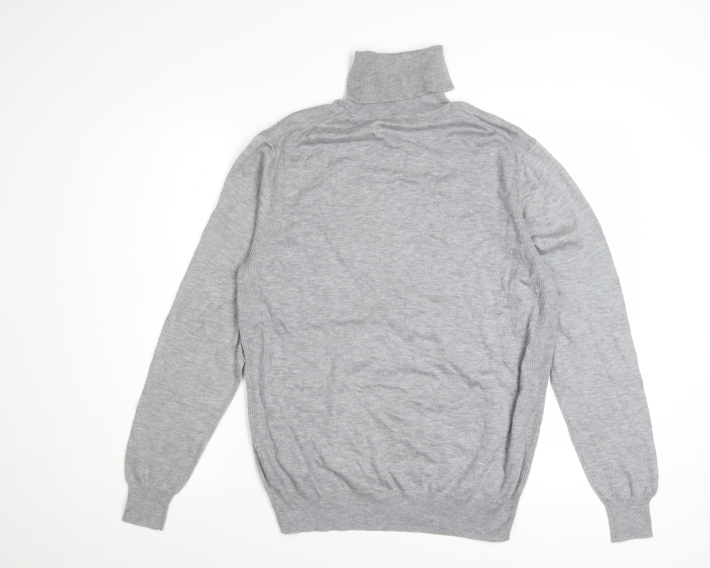 Guess Men's Grey Roll Neck Knit Jumper Size L