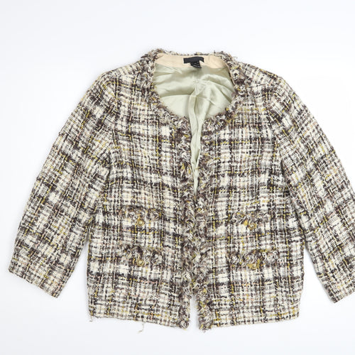 J.Crew Women’s Multicoloured Tweed Blazer Jacket Size 10