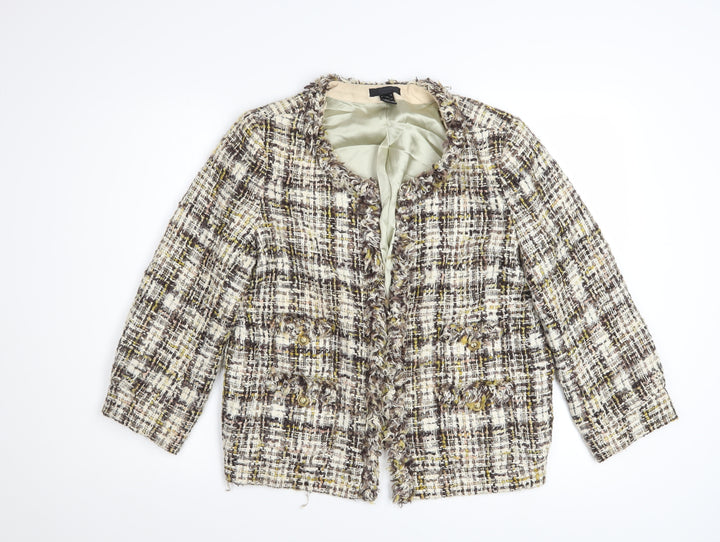 J.Crew Women’s Multicoloured Tweed Blazer Jacket Size 10