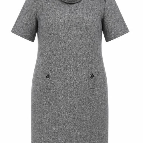 ALEX & Co Women Grey Wool Blend Sheath Dress UK 10 Workwear