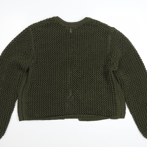 Marks and Spencer Womens Green Knit Tie Front Cardigan Size L