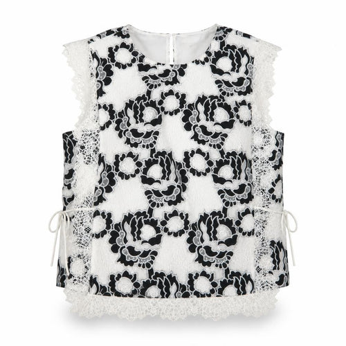 Marks and Spencer Women's Black White Lace Floral Blouse Size 16