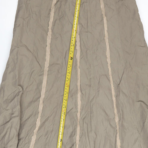 Marie Lund Women’s Beige A-Line Skirt Size 12 Polyamide Cotton Blend