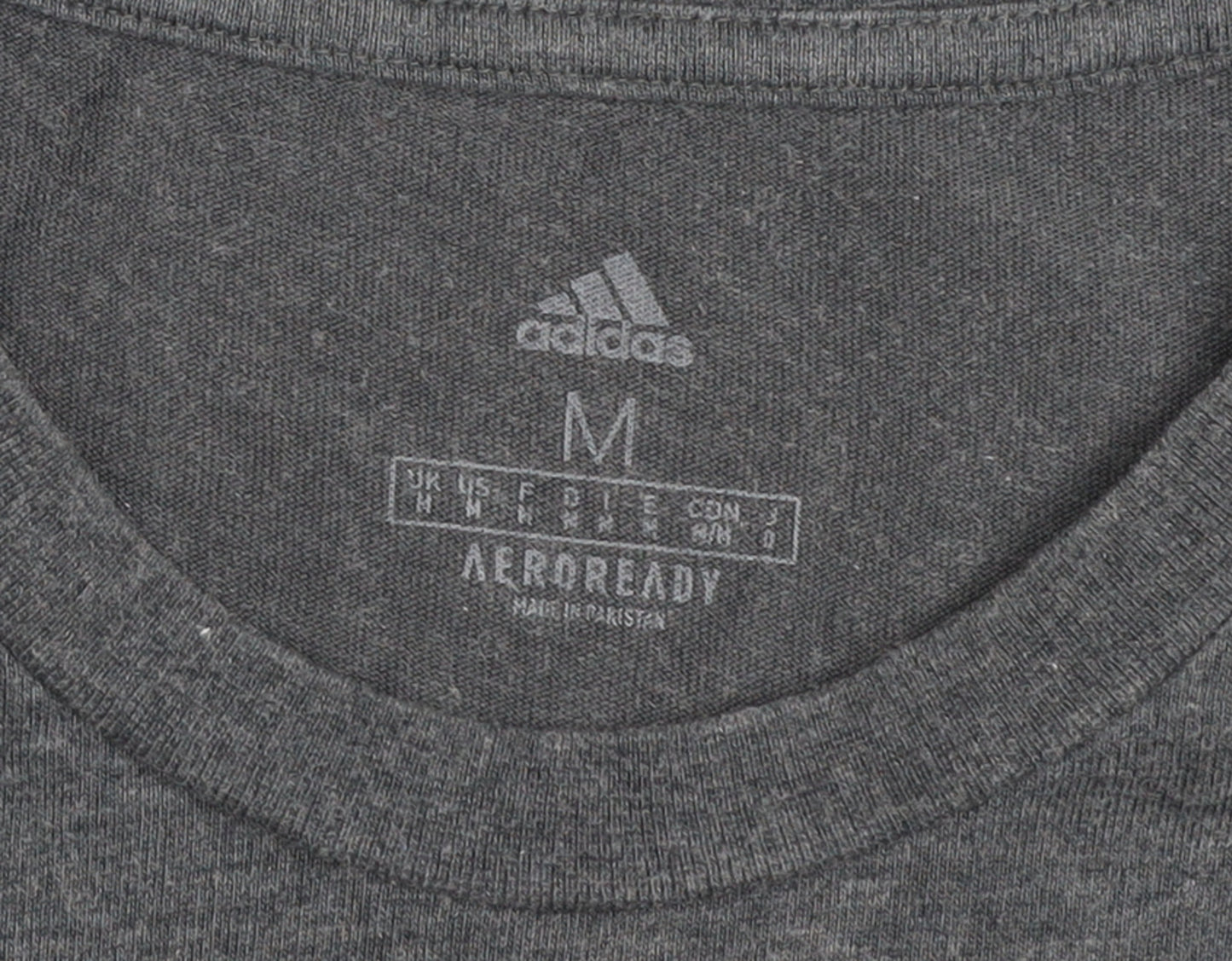 Adidas Men's Grey AEROREADY Graphic Print Cotton T-Shirt Size M