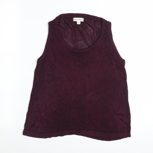 Marks and Spencer Autograph Women's Purple Knit Tank Top M