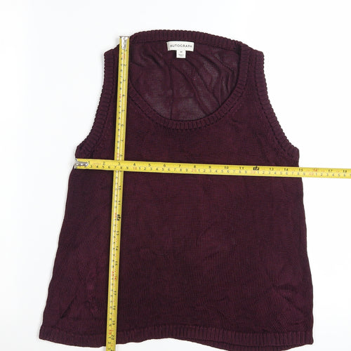 Marks and Spencer Autograph Women's Purple Knit Tank Top M