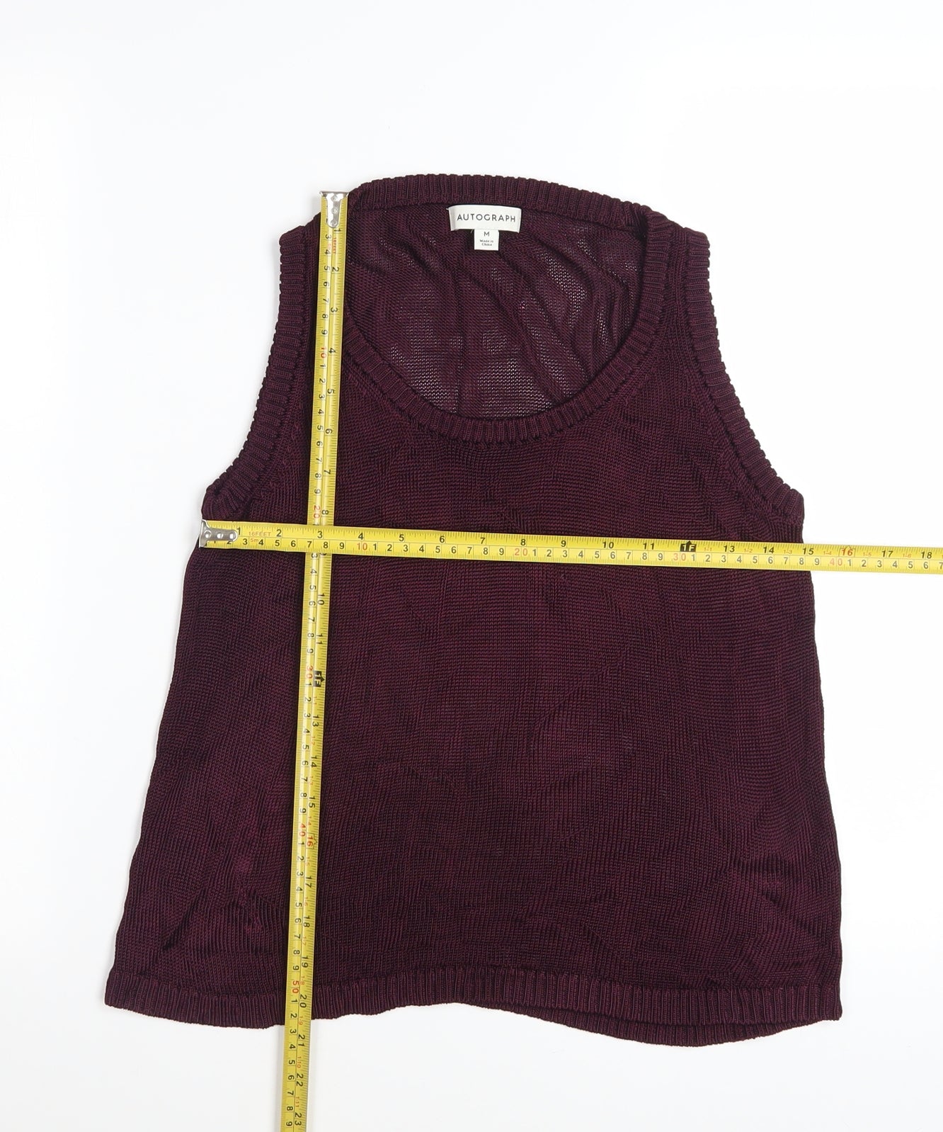Marks and Spencer Autograph Women's Purple Knit Tank Top M