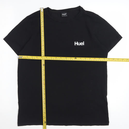 Huel Men's Black Crew Neck Cotton Blend T-Shirt Size L