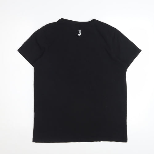 Huel Men's Black Crew Neck Cotton Blend T-Shirt Size L