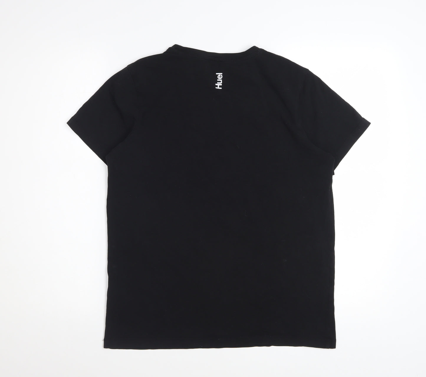 Huel Men's Black Crew Neck Cotton Blend T-Shirt Size L