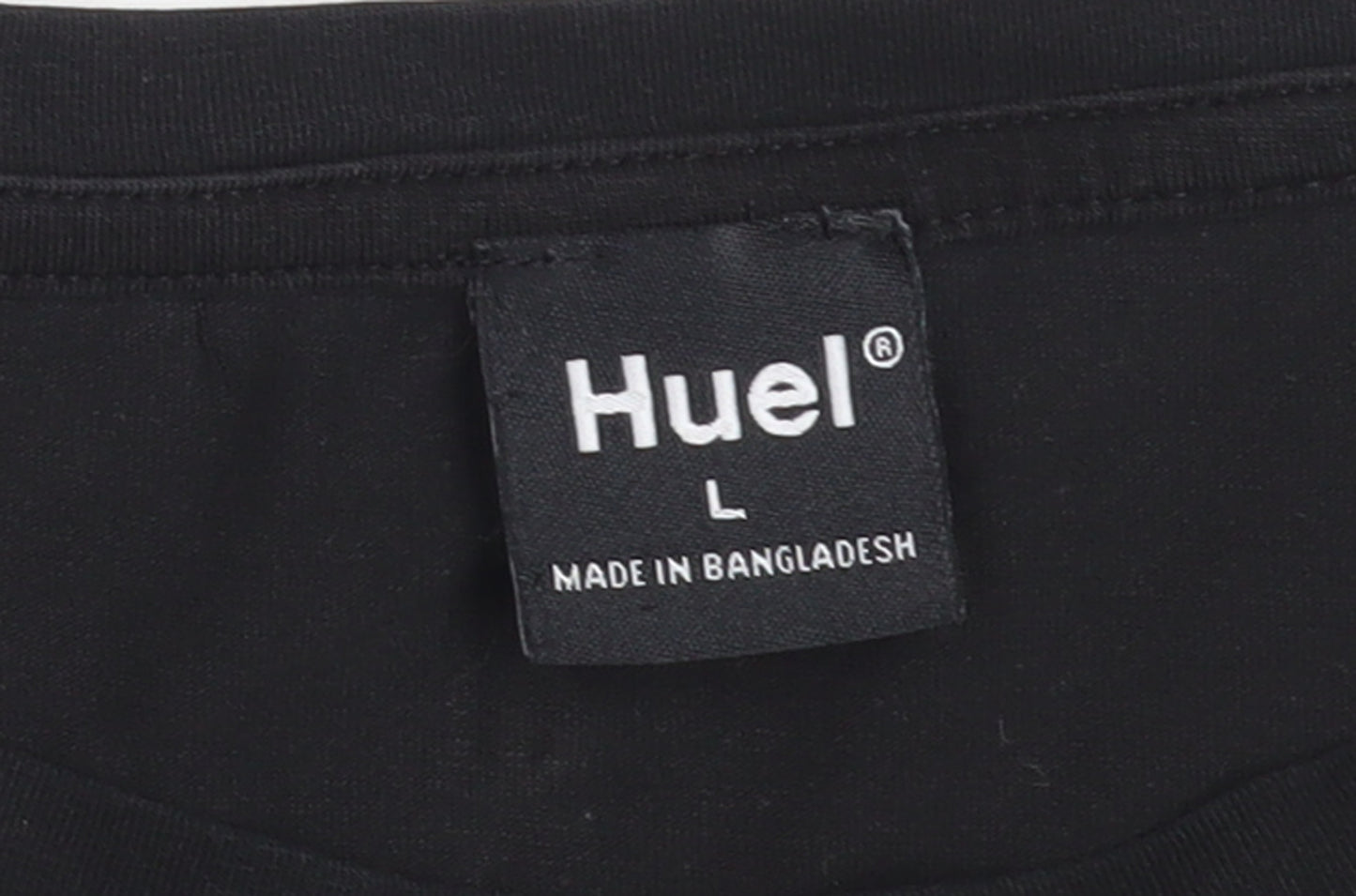 Huel Men's Black Crew Neck Cotton Blend T-Shirt Size L