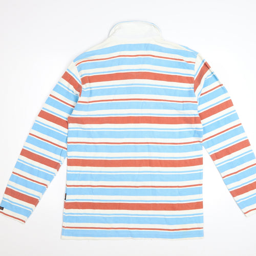 Clarion Men's Multicoloured XL Striped Long Sleeve Polo Shirt