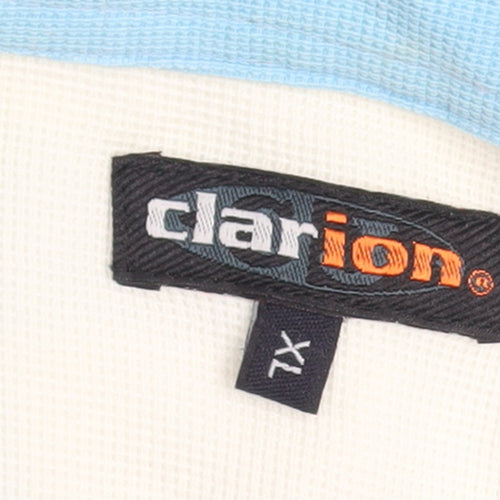 Clarion Men's Multicoloured XL Striped Long Sleeve Polo Shirt