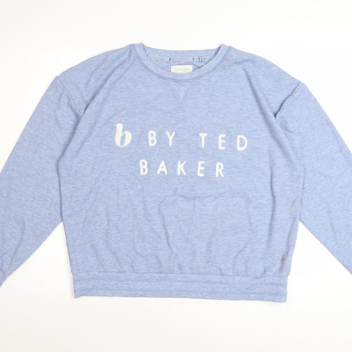 Ted Baker Women’s Blue Logo Pullover Sweatshirt Size 16