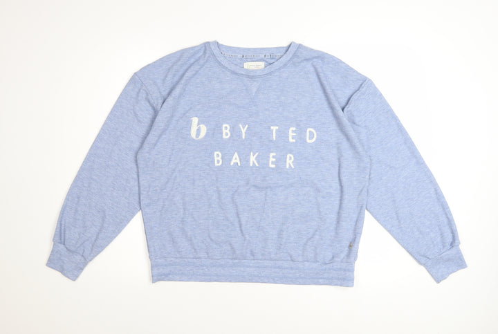 Ted Baker Women’s Blue Logo Pullover Sweatshirt Size 16