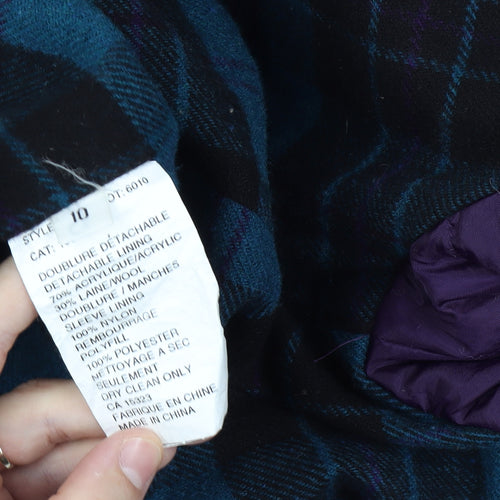 V.I.Petites Women's Purple Belted Trench Coat Size 10 Petite