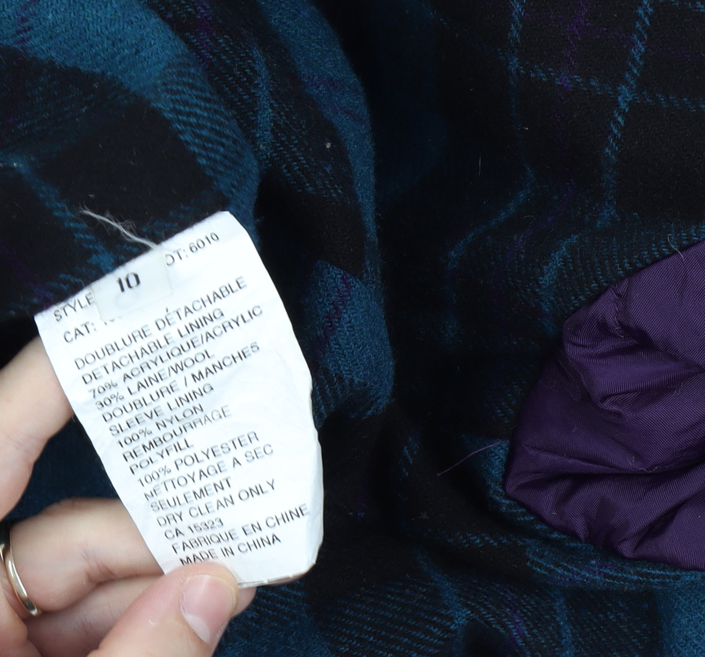 V.I.Petites Women's Purple Belted Trench Coat Size 10 Petite
