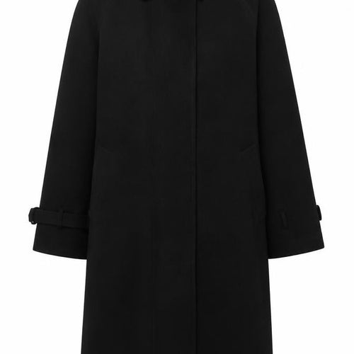 Calvin Klein Women's Black Long Trench Coat Size S Lined Polyester