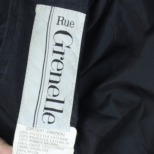 Rue Grenelle Women's Black Long Trench Coat Size 16 Waterproof