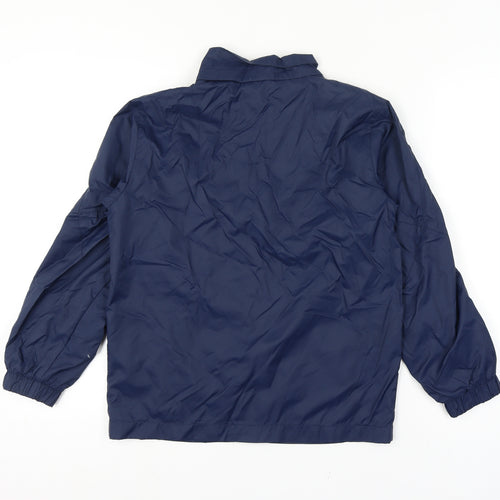 Nike Boys Blue 10-12 Years Windbreaker Jacket Lightweight Zip Sports Top