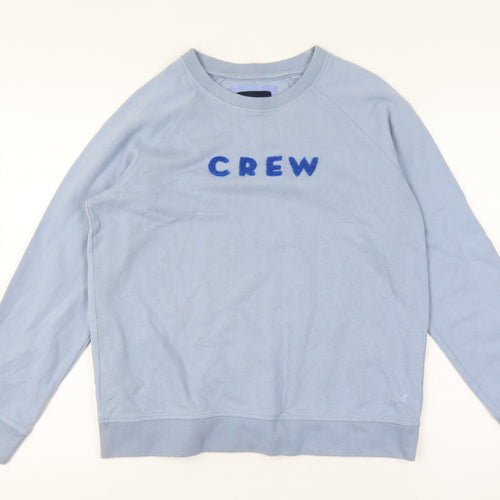 Crew Clothing Company Women Blue Cotton Pullover Sweatshirt Size M