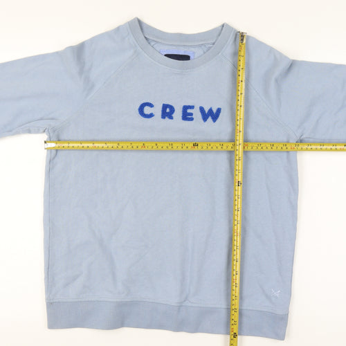 Crew Clothing Company Women Blue Cotton Pullover Sweatshirt Size M