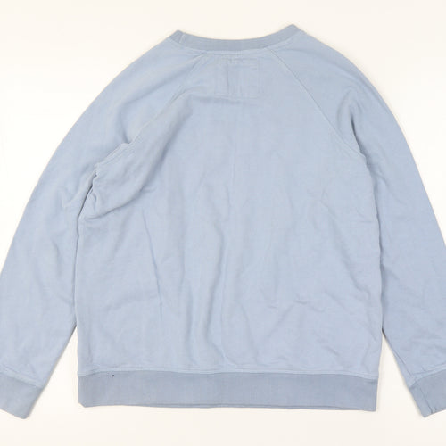 Crew Clothing Company Women Blue Cotton Pullover Sweatshirt Size M