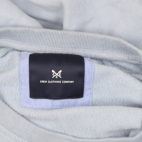 Crew Clothing Company Women Blue Cotton Pullover Sweatshirt Size M