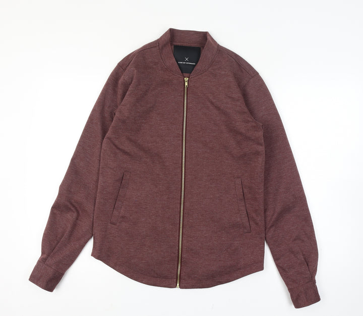 Clean Cut Copenhagen Men's Brown Bomber Jacket Size M Zip Up Cotton Blend